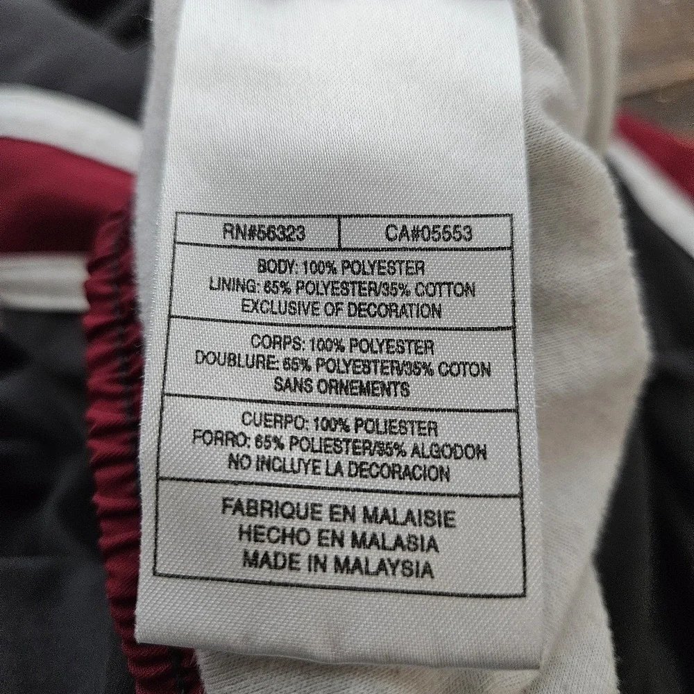 Y2K Nike Charcoal Grey With Burgundy White Stripes And Lining Joggers Tracksuits